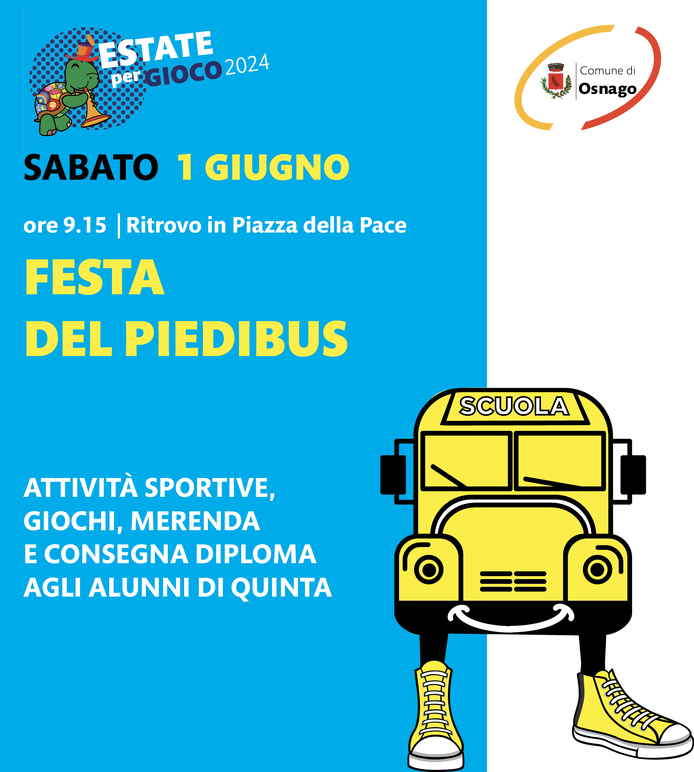 Festa del Piedibus, mattinata  per i volontari e i bambini