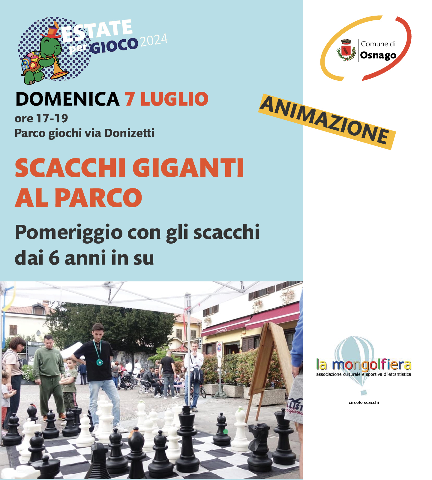 Scacchi giganti al parco