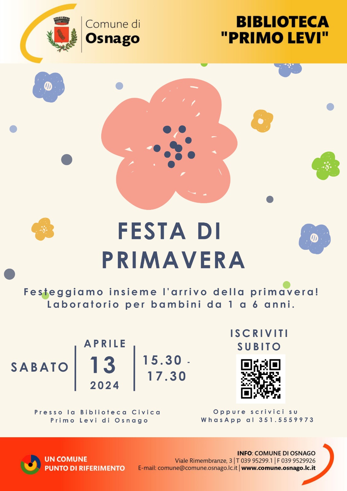 Festa di Primavera, c'è un laboratorio in Biblioteca