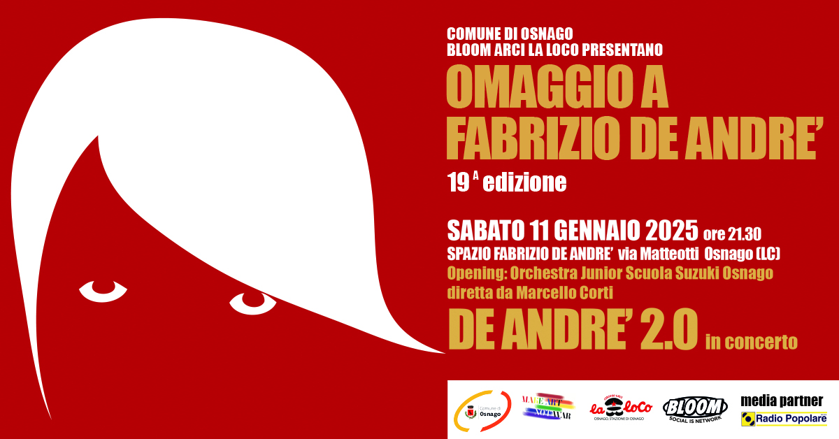 Omaggio a Fabrizio De Andrè: "De Andrè 2.0" in concerto